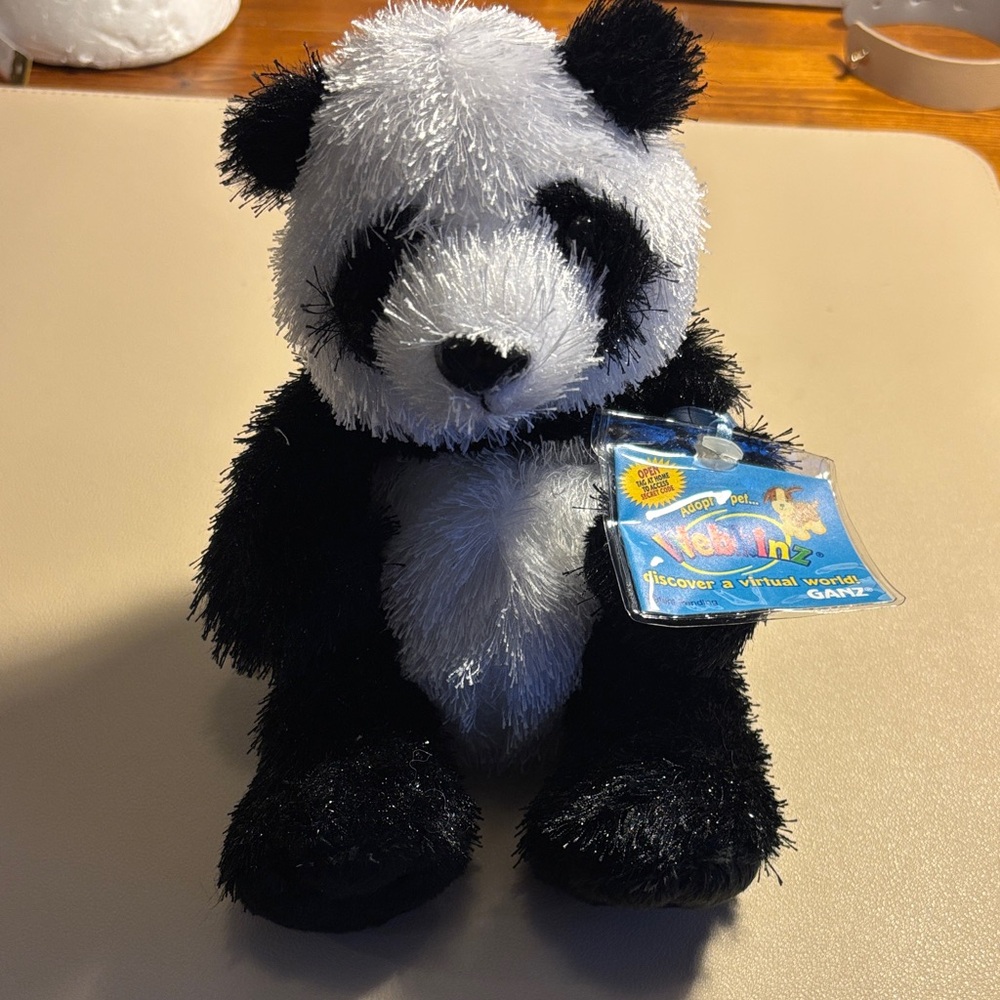 Webkinz Panda Plush Toy - Black and White Ganz